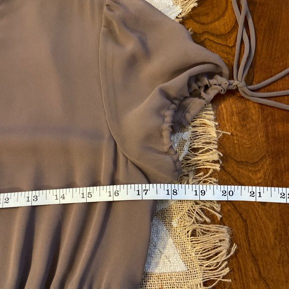 Isaac Mizrahi flowy brown short sleeve dress, size S - Picture 8 of 10